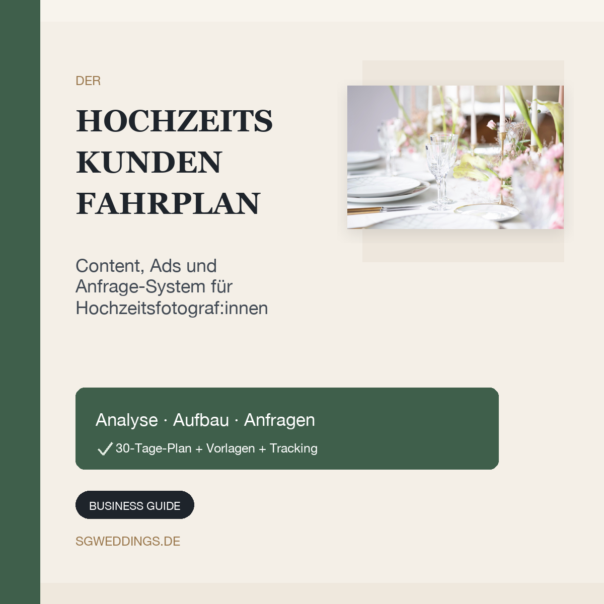 Produktbild Hochzeitskunden-Fahrplan