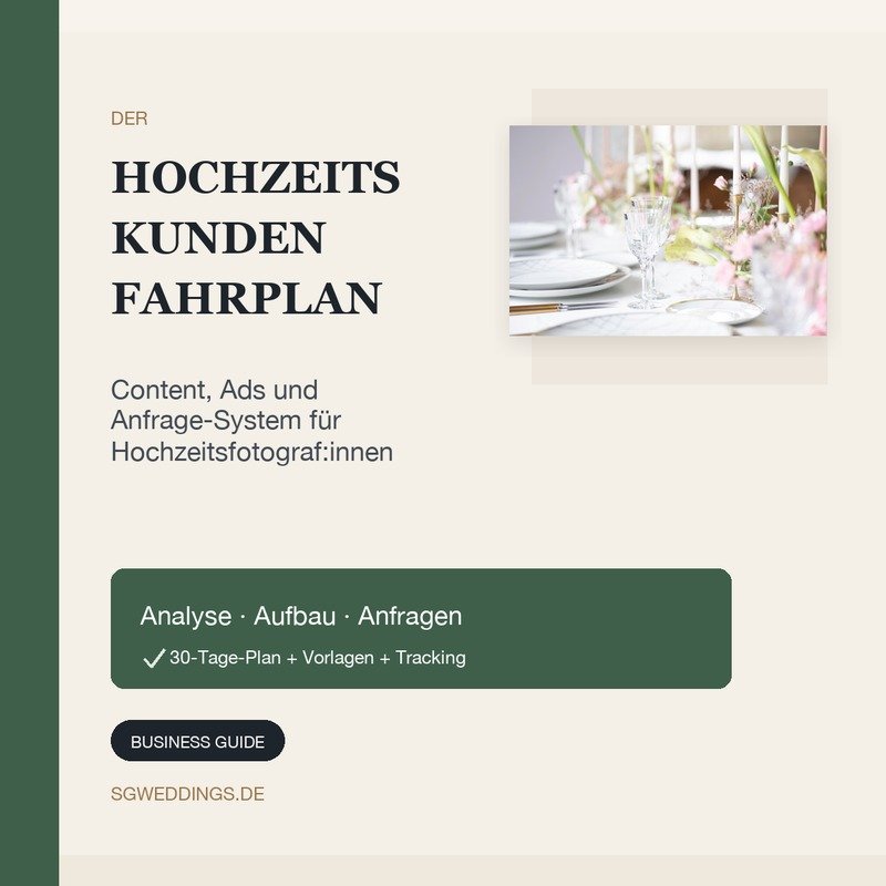 Produktbild Hochzeitskunden-Fahrplan