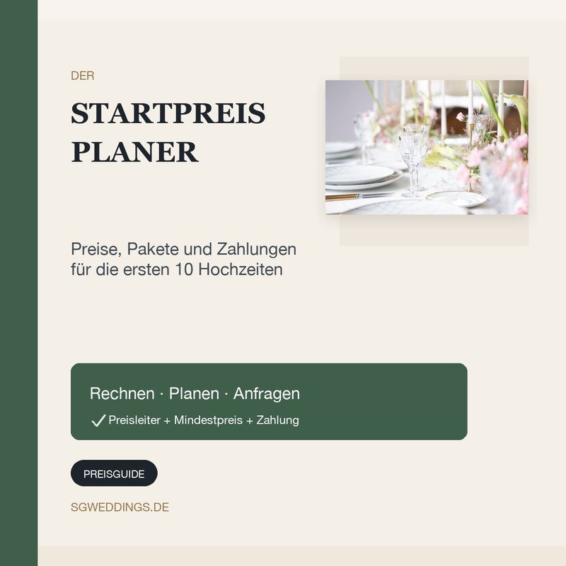 Produktbild Hochzeitsfoto-Startpreisplaner